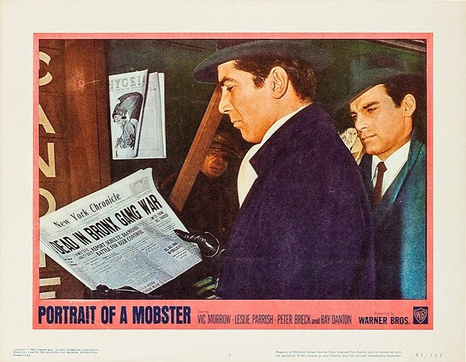 Portrait of a Mobster - Cartes de lobby - Ray Danton, Peter Breck