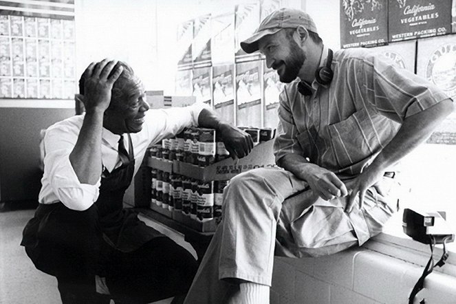 Os Condenados de Shawshank - De filmagens - Morgan Freeman, Frank Darabont