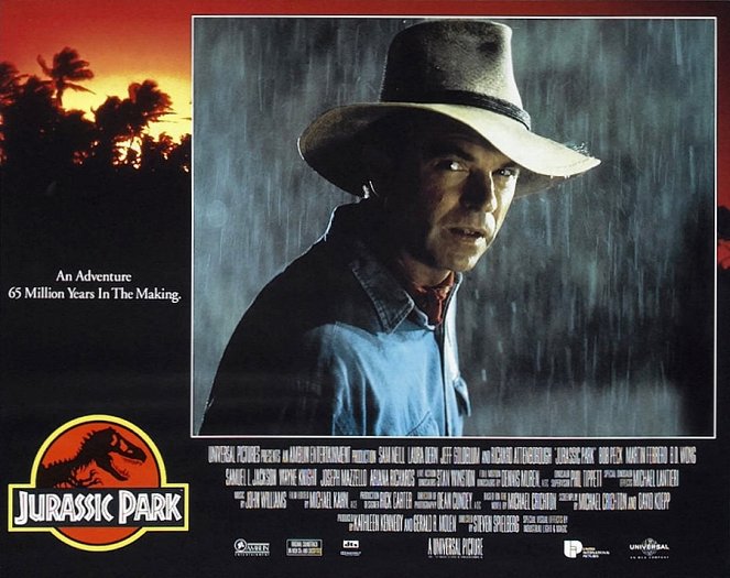 Parque Jurássico - Cartões lobby - Sam Neill