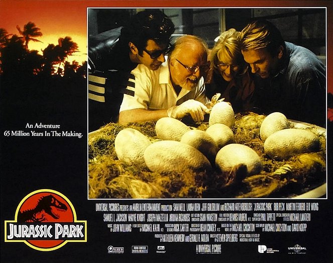 Jurassic Park - Vitrinfotók - Jeff Goldblum, Richard Attenborough, Laura Dern, Sam Neill