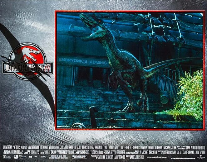 Jurassic Park III - Cartes de lobby