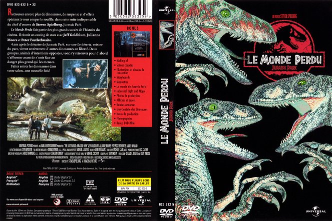 El mundo perdido: Jurassic Park - Carátulas