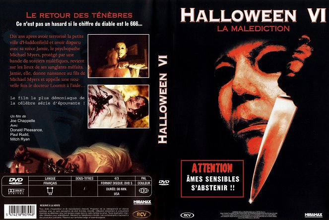 Halloween: La maldición de Michael Myers - Carátulas