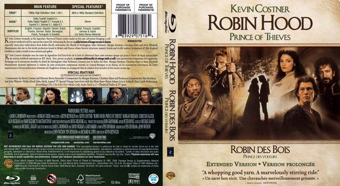 Robin Hood: Prince of Thieves - Covers