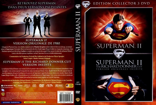 Superman II: La aventura continúa - Carátulas