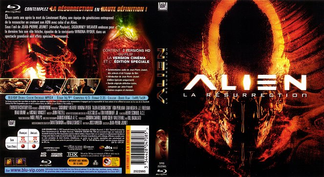 Alien: Resurrección - Carátulas