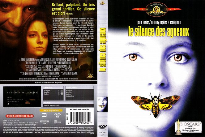 The Silence of the Lambs - Covers - Anthony Hopkins, Jodie Foster