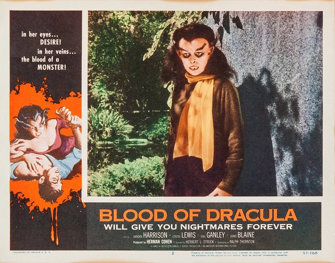 Blood of Dracula - Cartões lobby