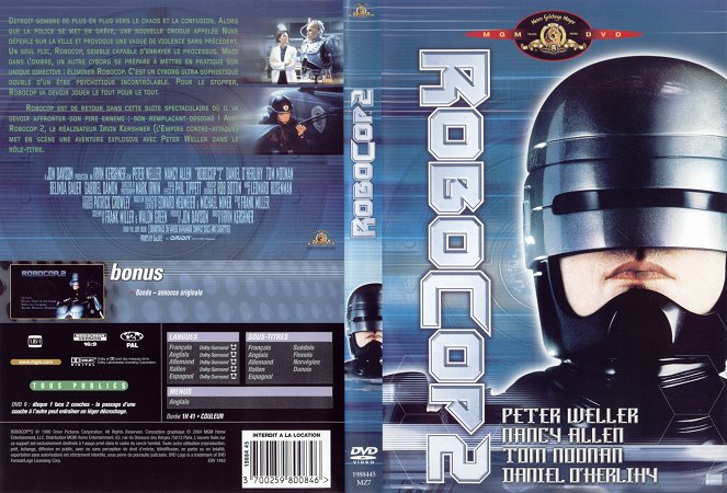 RoboCop 2 - Carátulas