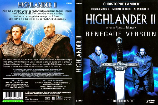 Highlander II: The Quickening - Capas