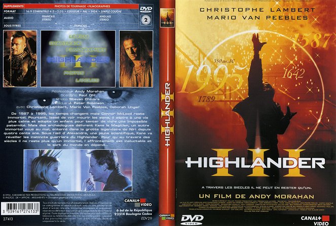 Highlander: The Final Dimension - Covers