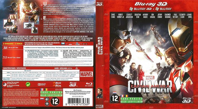 Capitán América: Civil War - Carátulas