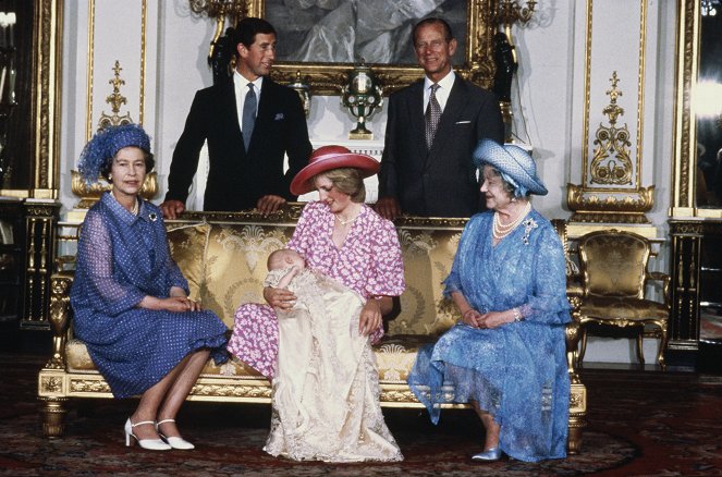 královna Alžběta II., princ Charles, princezna Diana, princ Philip, vévoda z Edinburghu