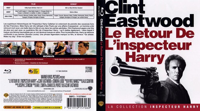 Le Retour de l'inspecteur Harry - Couvertures