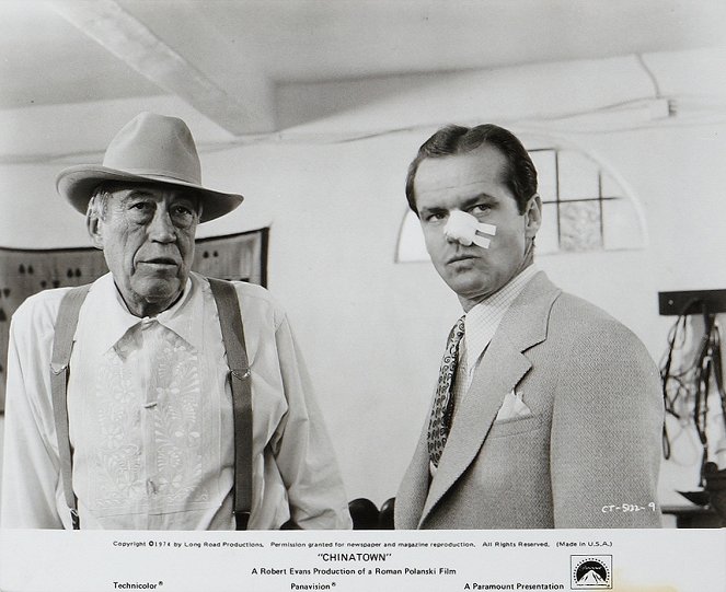 Chinatown - Lobbykarten - John Huston, Jack Nicholson