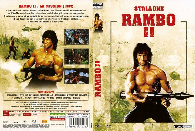 Rambo: Acorralado, parte II - Carátulas