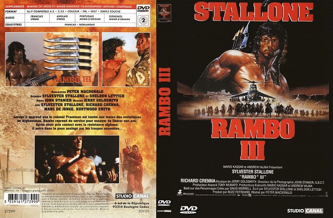 Rambo III - Carátulas
