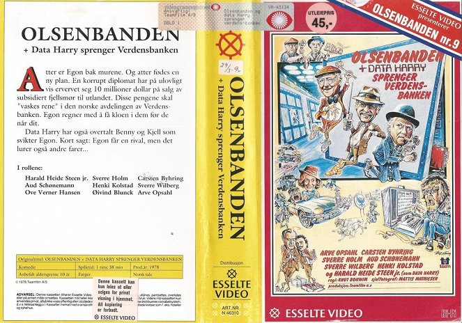 Olsenbanden og Data-Harry sprenger verdensbanken - Carátulas