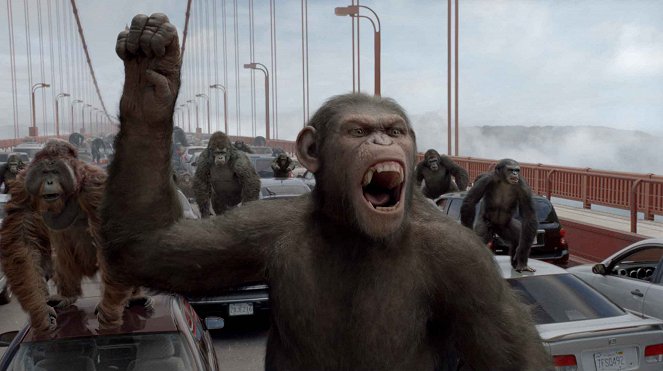 El origen del planeta de los simios - De la película