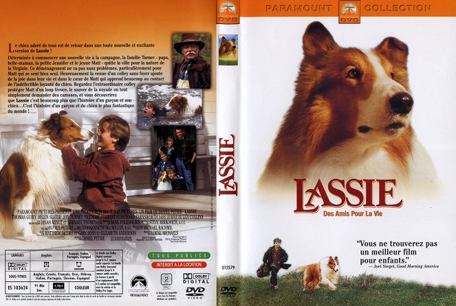 El regreso de Lassie - Carátulas