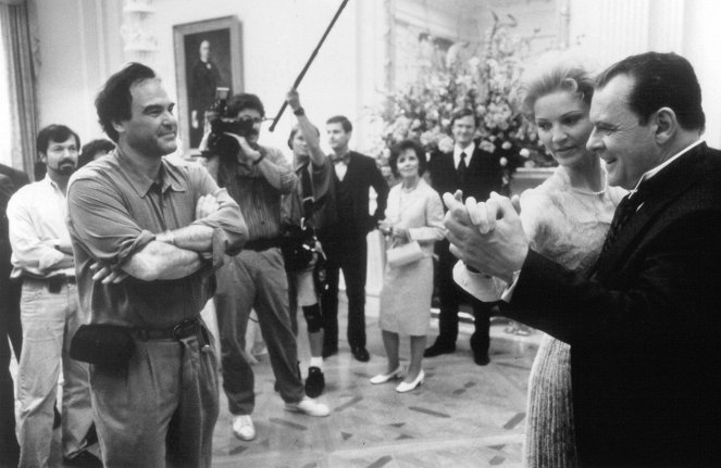 Nixon - Tournage - Oliver Stone, Joan Allen, Anthony Hopkins