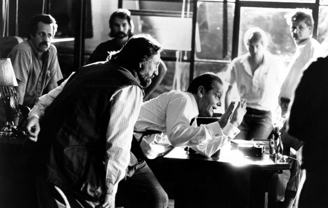 The Two Jakes - Van de set - Vilmos Zsigmond, Jack Nicholson