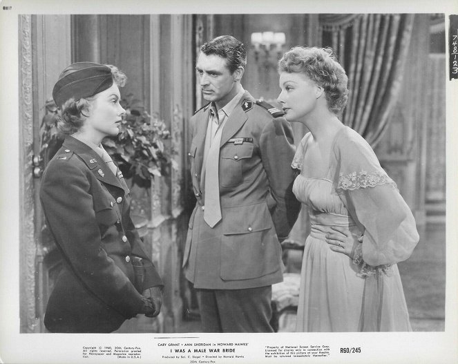 Ich war eine männliche Kriegsbraut - Lobbykarten - Ann Sheridan, Cary Grant, Marion Marshall