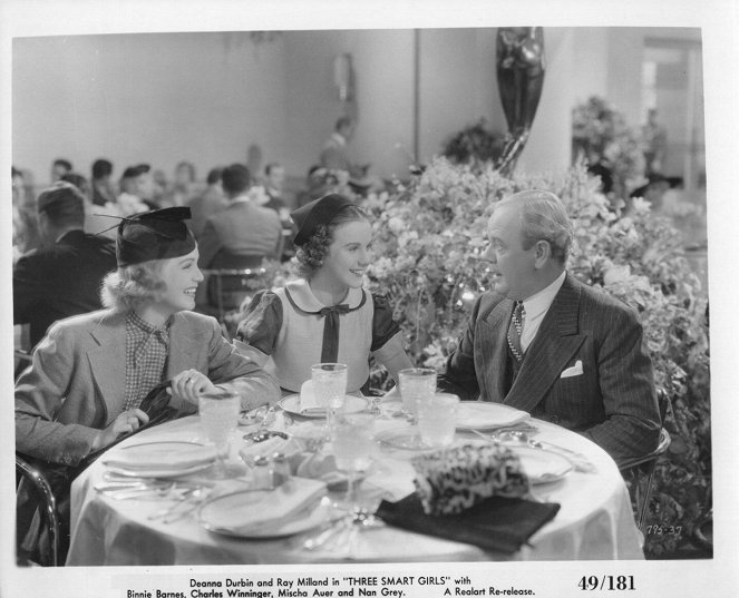 Three Smart Girls - Lobbykarten - Binnie Barnes, Deanna Durbin, Charles Winninger