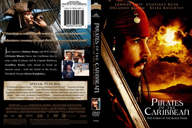 Piratas del Caribe: La maldición de la perla negra - Carátulas