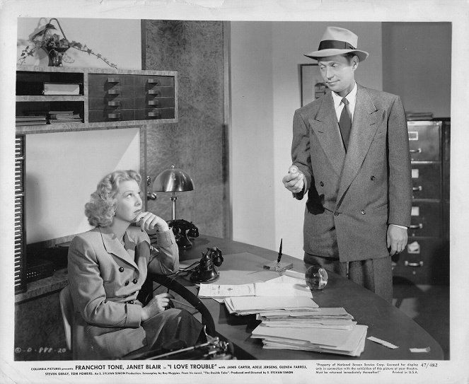 I Love Trouble - Lobby karty - Glenda Farrell, Franchot Tone