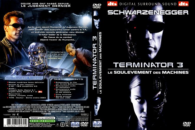 Terminator 3: La rebelión de las máquinas - Carátulas
