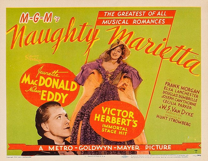 Naughty Marietta - Lobbykaarten - Nelson Eddy, Jeanette MacDonald