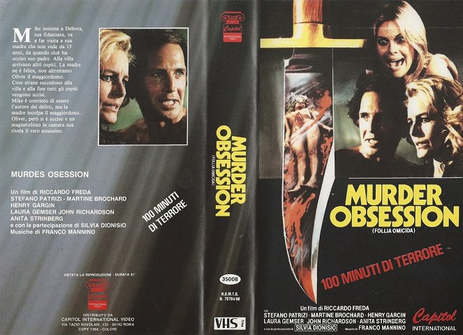 Murder obsession (Follia omicida) - Covers