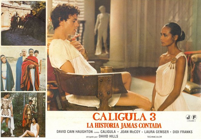 Caligula, la véritable histoire - Cartes de lobby - David Brandon, Laura Gemser