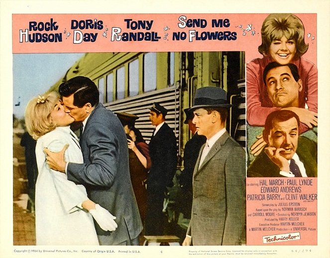 Send Me No Flowers - Lobbykaarten - Doris Day, Rock Hudson, Tony Randall