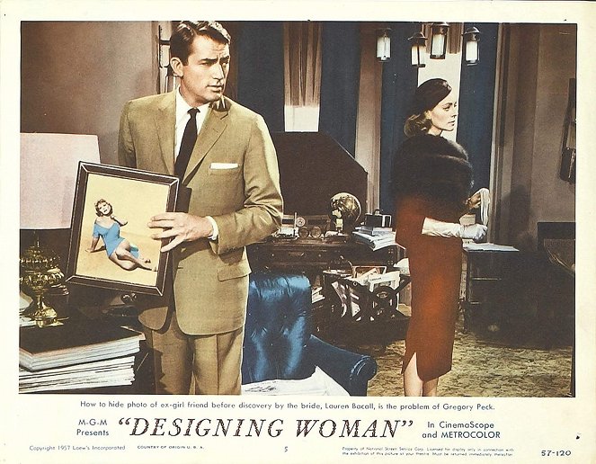 Designing Woman - Lobby karty - Gregory Peck, Lauren Bacall