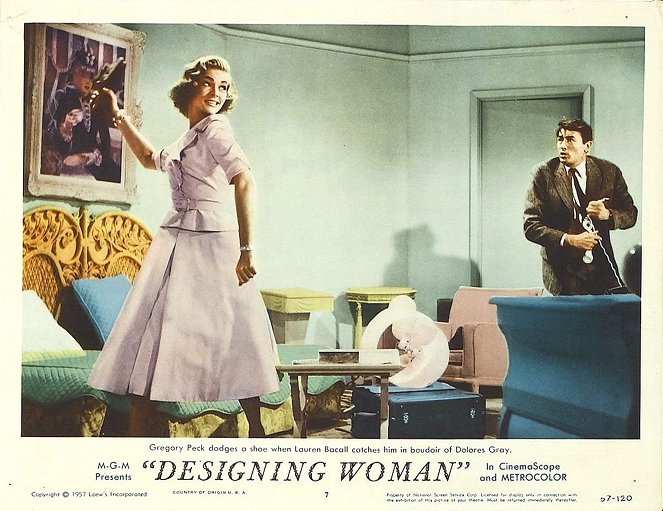 La Femme modèle - Cartes de lobby - Lauren Bacall, Gregory Peck