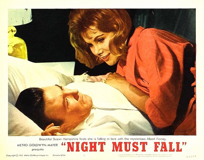 Night Must Fall - Lobbykarten - Albert Finney, Susan Hampshire
