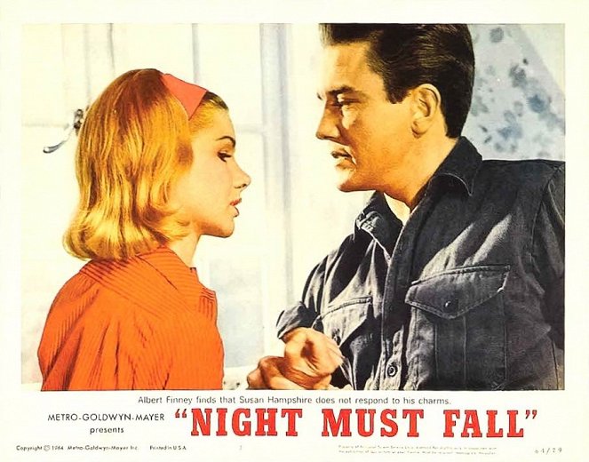 Night Must Fall - Lobbykarten - Susan Hampshire, Albert Finney