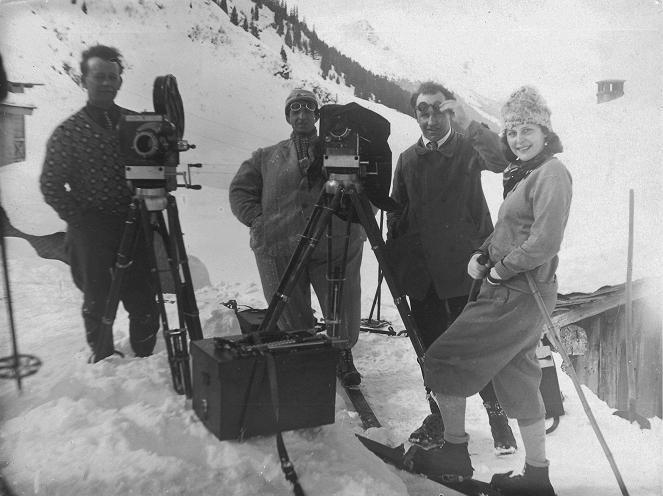 Der grosse Sprung - Van de set - Kurt Neubert, Hans Schneeberger, Arnold Fanck, Leni Riefenstahl