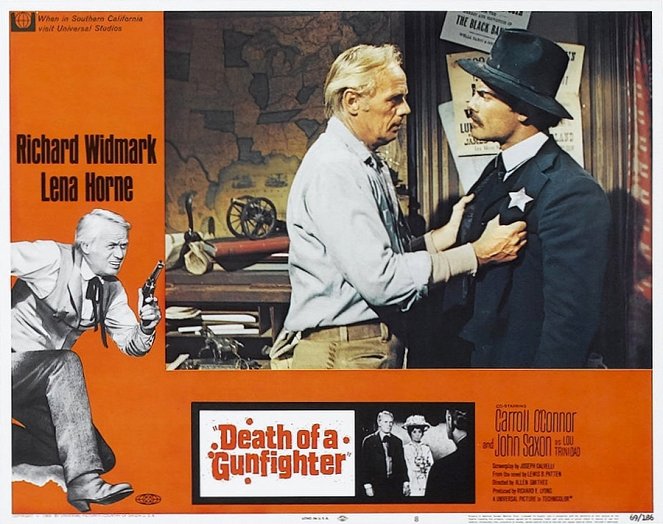 Death of a Gunfighter - Cartões lobby - Richard Widmark, John Saxon