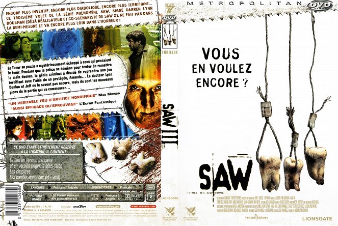 Saw 3 - Couvertures