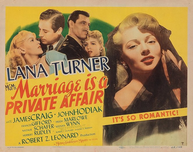 Marriage Is a Private Affair - Lobby Cards