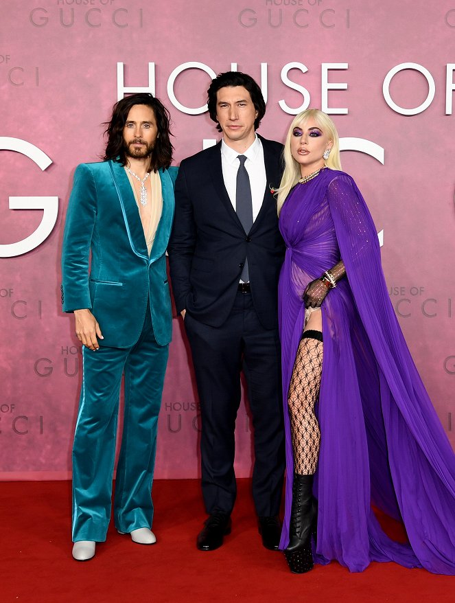 House of Gucci - Events - UK Premiere Of "House of Gucci" at Odeon Luxe Leicester Square on November 09, 2021 in London, England - Jared Leto, Adam Driver, Lady Gaga
