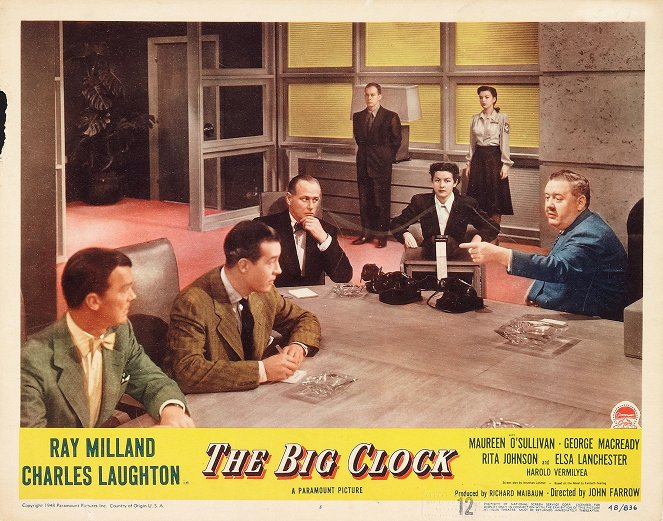 The Big Clock - Lobby karty - Ray Milland, George Macready, Charles Laughton