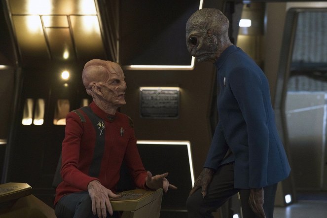 Star Trek: Discovery - Die Beispiele - Dreharbeiten - Doug Jones, David Benjamin Tomlinson