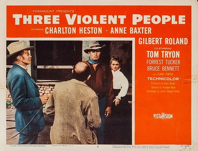 Three Violent People - Lobby Cards