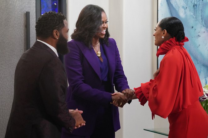 Black-ish - Season 8 - That's What Friends Are For - Filmfotók - Anthony Anderson, Michelle Obama, Tracee Ellis Ross