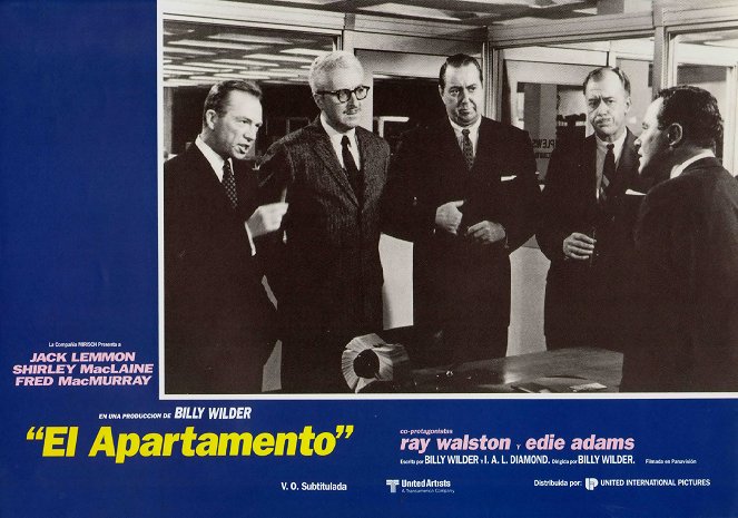 Das Apartment - Lobbykarten - Ray Walston, David White, Willard Waterman, David Lewis, Jack Lemmon