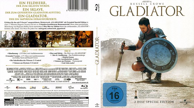 Gladiator (El gladiador) - Carátulas